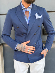 GIACCA NICOLAS DOPPIO PETTO PUNTO MILANO BOTTONE METALLO