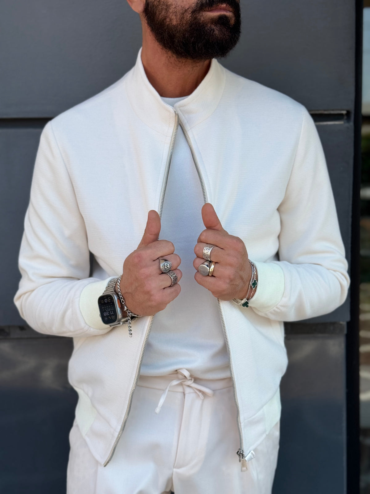 BOMBER NIDO D`APE ZIP DOPPIO CURSORE TRAPUNTINA INTERNA