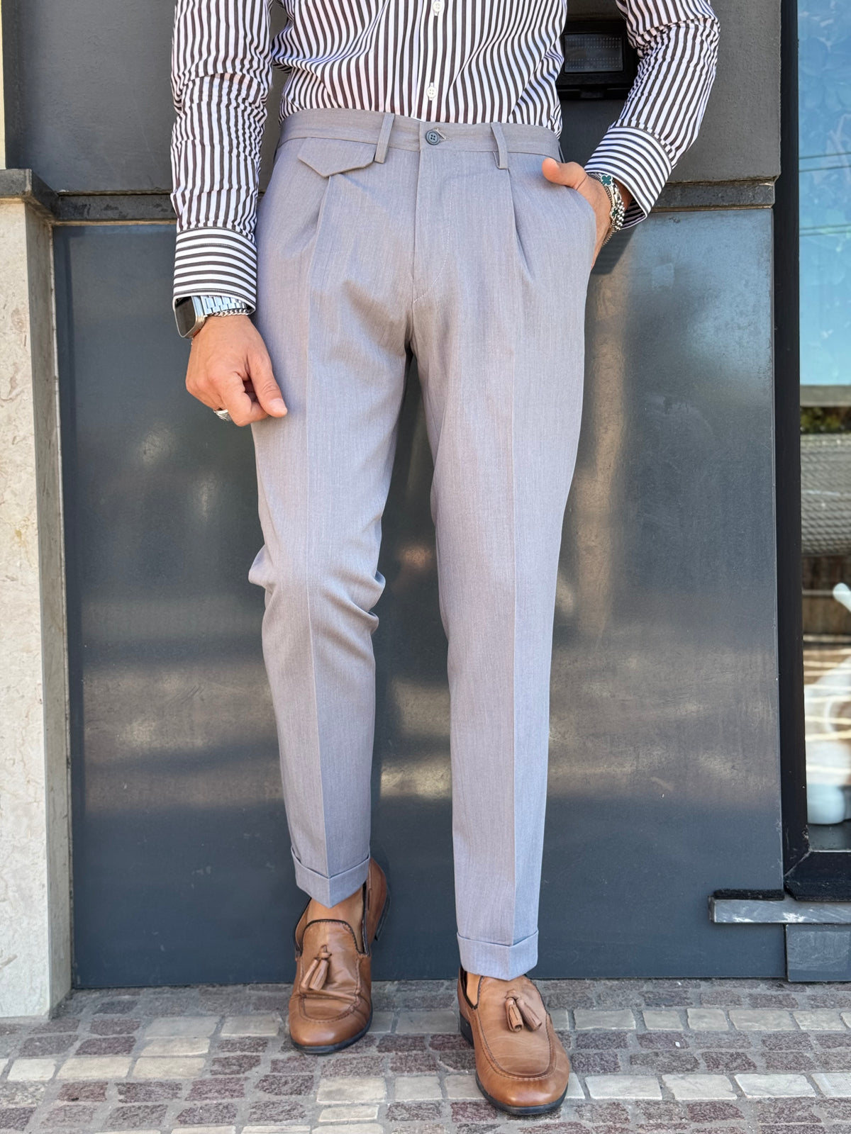 PANTALONE SARTORIALE TASMANIA FONDO LARGO