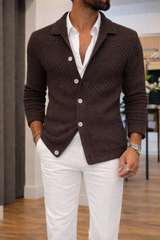 CARDIGAN TRAFORATO MALAGA COLLO CAMICIA