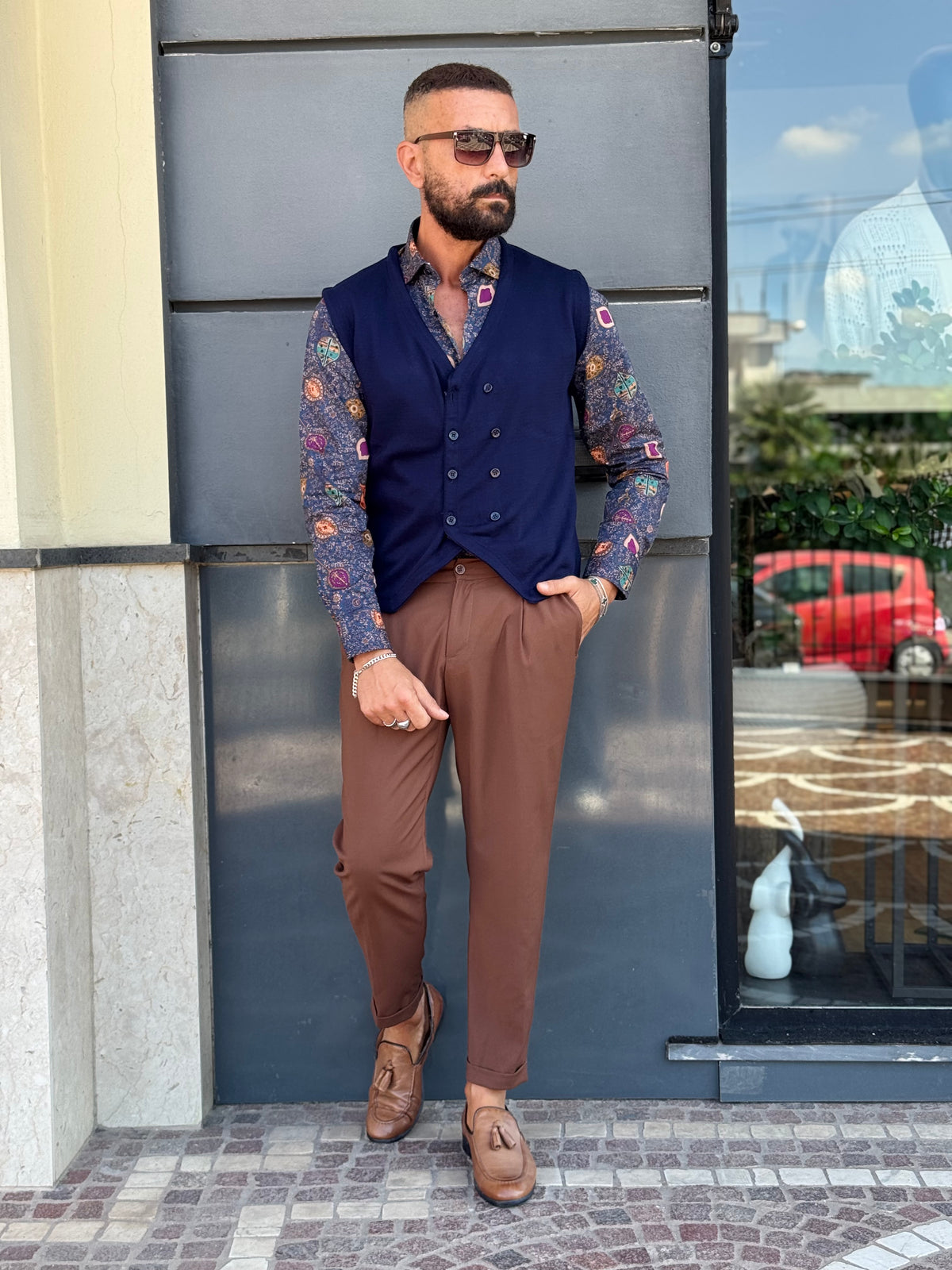 GILET DOPPIO PETTO MAGLIA