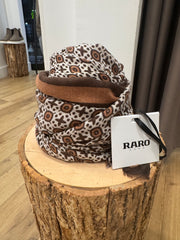 PASHMINA FANTASIA ASTRATTA FONDO PANNA