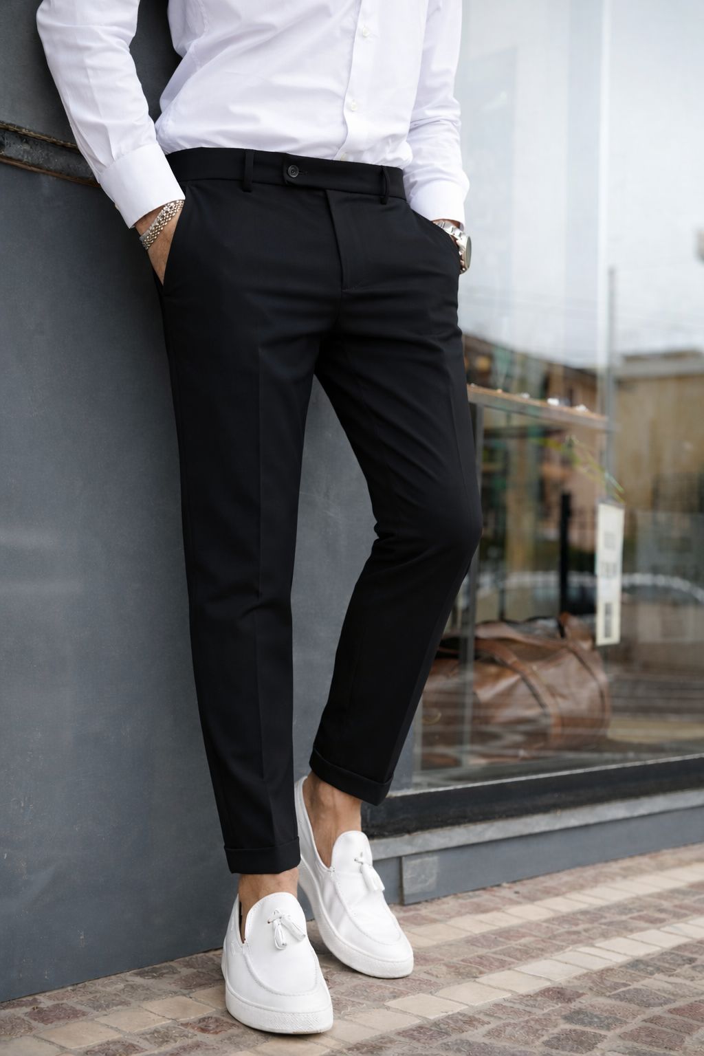 PANTALONE CRETA  MODELLO CAPRI CON PIEGA INGLESE