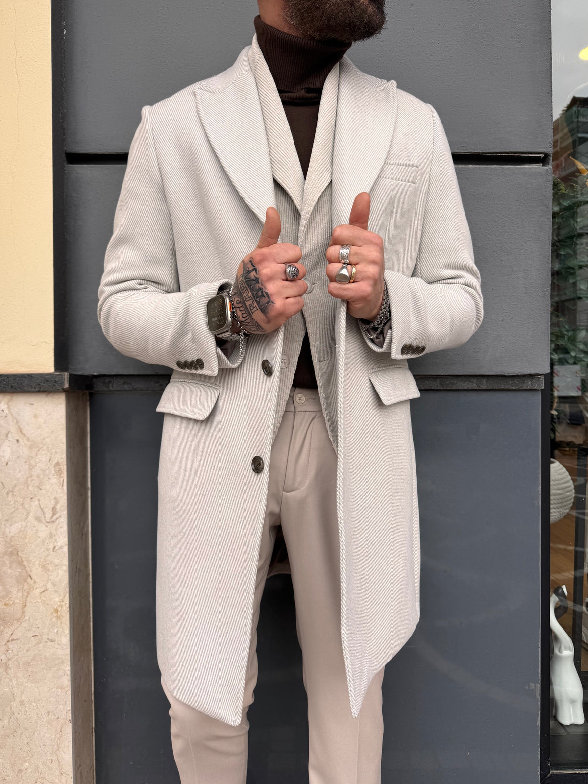 CAPPOTTO MONOPETTO MISTO LANA