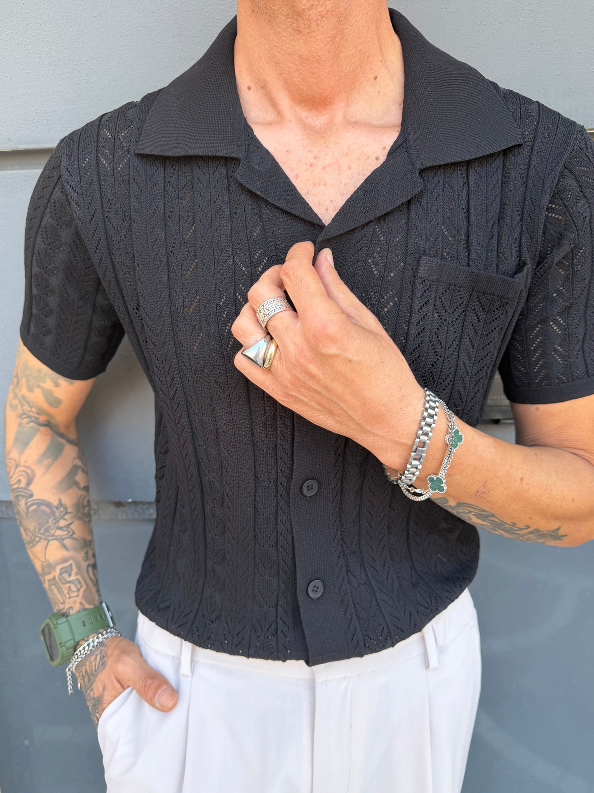 MAGLIA SALENTO CARDIGAN MANICA CORTA