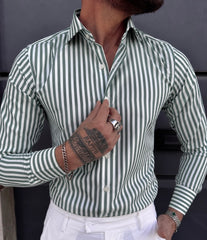 CAMICIA 100% COTONE RIGO LARGO