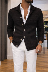 CARDIGAN TRAFORATO MALAGA COLLO CAMICIA