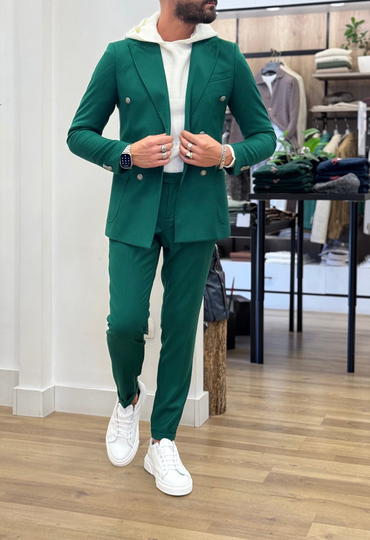 ABITO DOPPIO PETTO BOTTONE METALLO