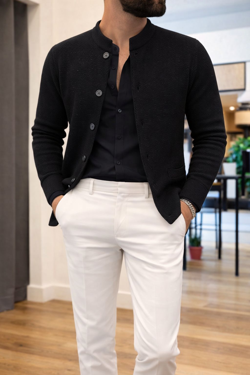 KORE CARDIGAN COLLO COREANO