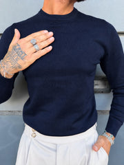 MAGLIA GIROCOLLO MANICA LUNGA MISTO COTONE