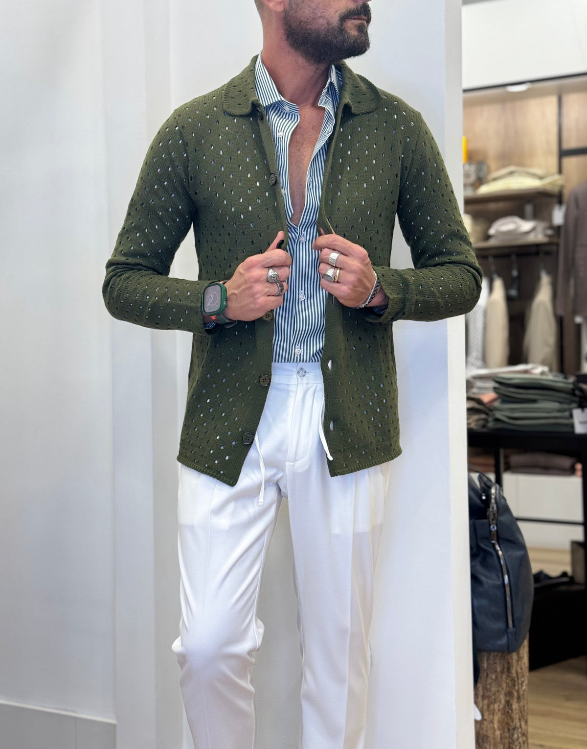 CARDIGAN TRAFORATO