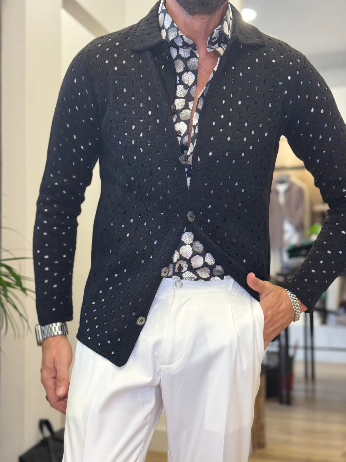 CARDIGAN TRAFORATO