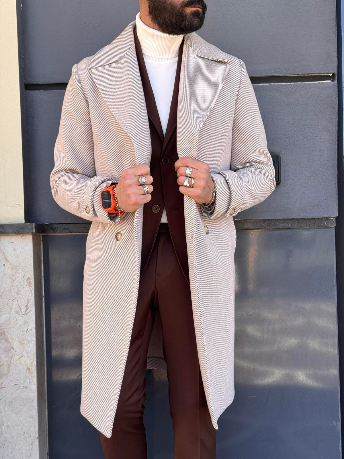 CAPPOTTO DOPPIO PETTO SPIGATO